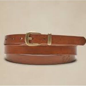 Banana Republic Double Wrap Cognac Leather Belt